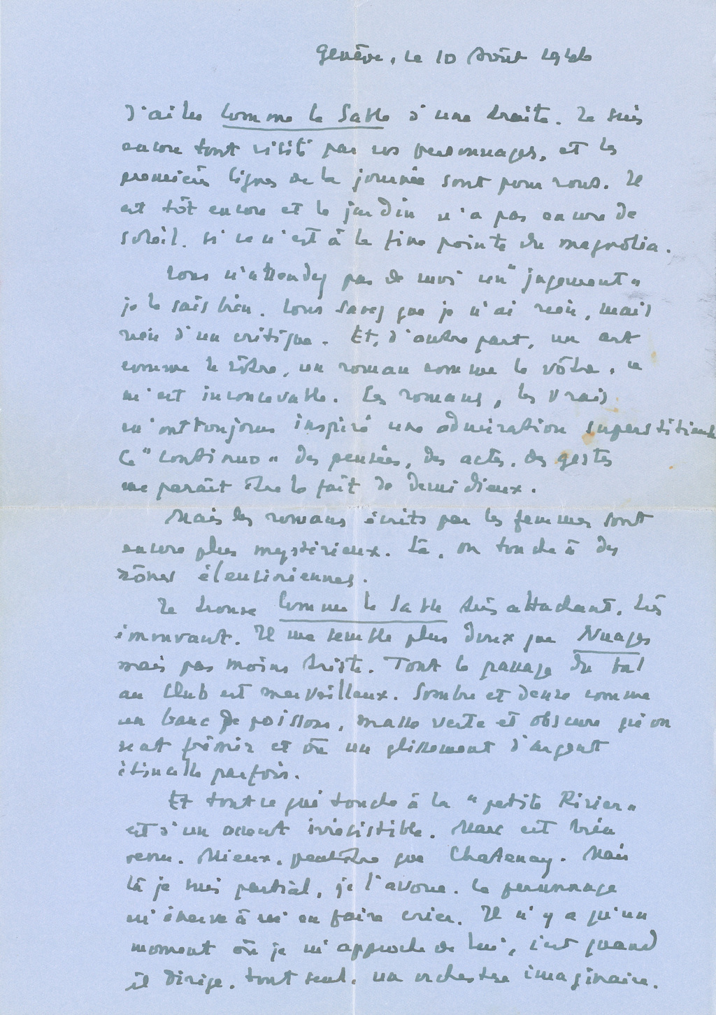 Lettre manuscrite de Pierre Girard